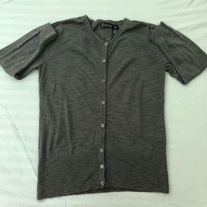 7th Avenue Design NY&C Crew Neck Button Cardigan